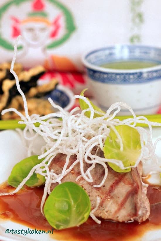 Parelhoenfilet met wasabisaus